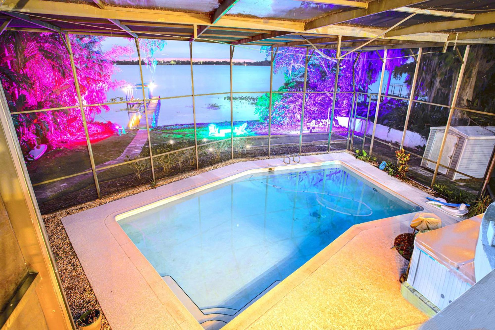 Spacious Lakefront House With Pool, Hottub, & Boating 奥兰多 外观 照片